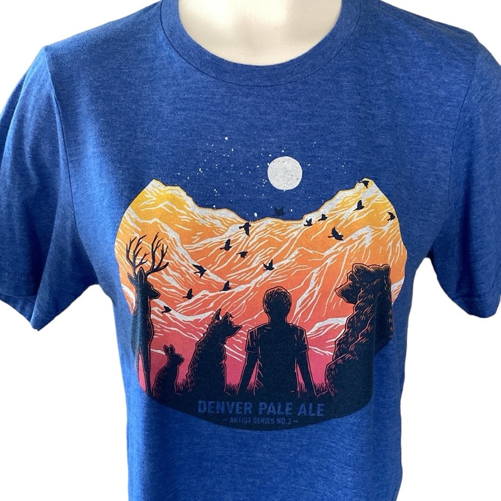 🟢3/$15 Great divide brewing company Graphic T-Shirt Denver pale ale beer shirt